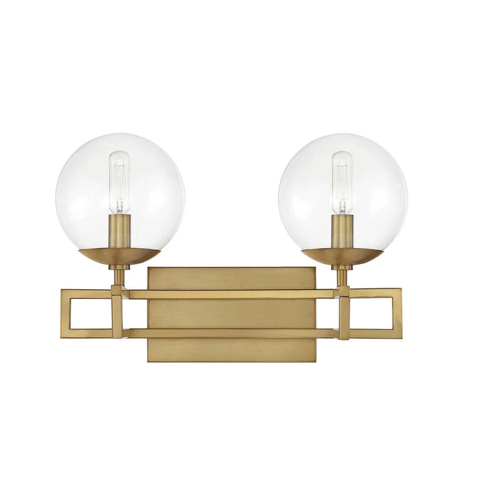 Savoy House Crosby 2-Light Bathroom Vanity Light in Warm Brass