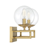 Savoy House Crosby 2-Light Bathroom Vanity Light in Warm Brass