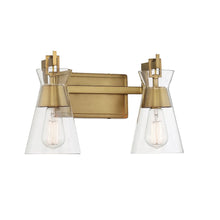 Savoy House Lakewood 2-Light Bathroom Vanity Light in Warm Brass