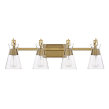 Savoy House Lakewood 4-Light Bathroom Vanity Light in Warm Brass