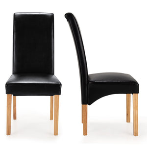 Set of 2 Dining Chairs Upholstered Padded Side Chairs w/ Rubber Wood - See Details