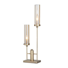 Silver Iron Modern Accent Lamp - 9 x 5 x 33