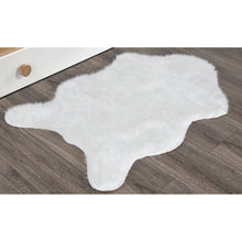 Andral White Faux Sheepskin Soft Fluffy Soft Area Rug