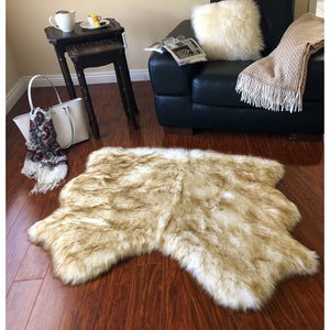 Nansen Luxurious Faux Sheepskin Pelt Shag Soft Area Rug