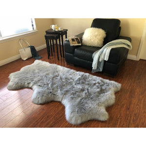 Nansen Luxurious Faux Sheepskin Pelt Shag Soft Area Rug