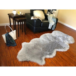 Nansen Luxurious Faux Sheepskin Pelt Shag Soft Area Rug