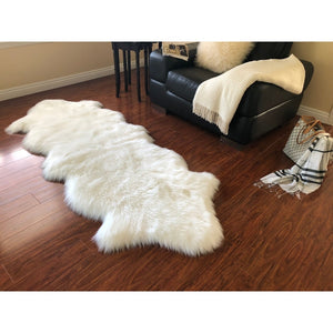 Nansen Luxurious Faux Sheepskin Pelt Shag Soft Area Rug