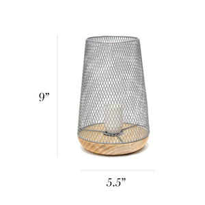 Simple Designs Wired Mesh Uplight Table Lamp