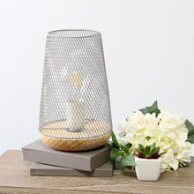 Simple Designs Wired Mesh Uplight Table Lamp