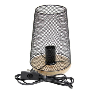 Simple Designs Wired Mesh Uplight Table Lamp