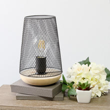 Simple Designs Wired Mesh Uplight Table Lamp