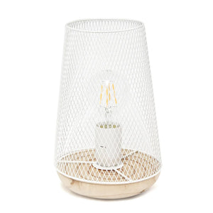 Simple Designs Wired Mesh Uplight Table Lamp