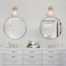 Siya Modern 3/2/1 Frosted Glass Bathroom Vanity Lights Romantic Gold Statement Wall Sconces