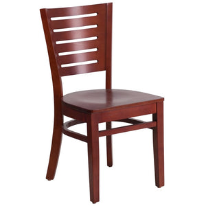 Slat Back Wooden Restaurant Chair - 17.25"W x 20.5"D x 33.5"H