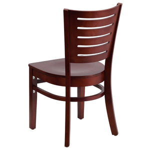Slat Back Wooden Restaurant Chair - 17.25"W x 20.5"D x 33.5"H