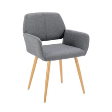 Small Modern Accent Chairs Side Seat with Metal Legs Fabric Upholstered
