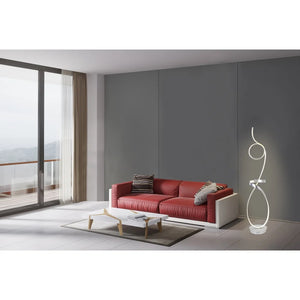 Symphonie 68W Unique Modern Design Led Floor Lamp, Anodize aluminum - 63.00