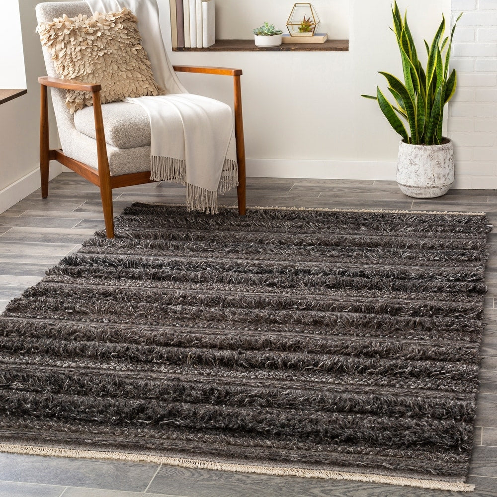 Coda Wool/Viscose Hand Woven Industrial Rug