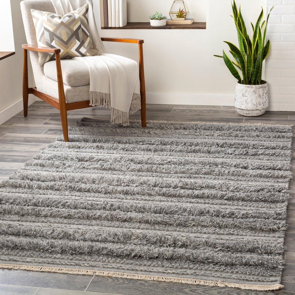 Coda Wool/Viscose Hand Woven Industrial Rug