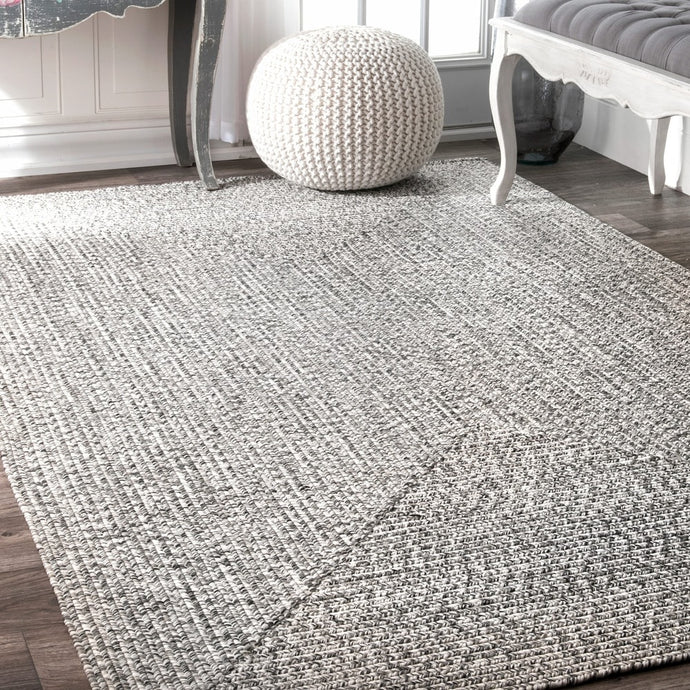 Braided Handmade Grey Indoor/Outdoor Soft Area Rug