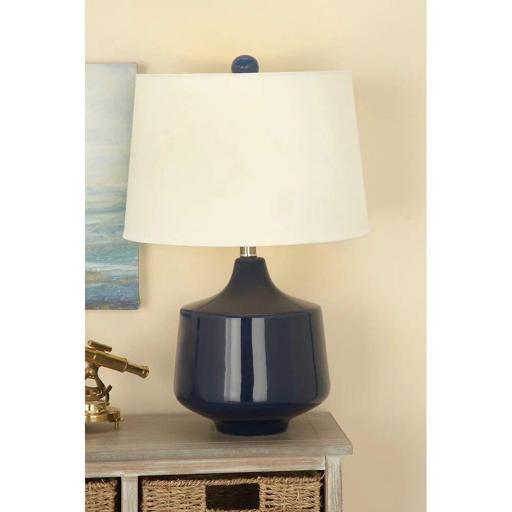 Blue Porcelain Traditional Table Lamp (Set of 2) - 15 x 24