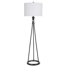 StyleCraft Accolti Round Black Nickel Metal Floor Lamp with Crystal Accent