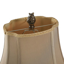 StyleCraft Blue and Gold Table Lamp - Taupe Fabric Shade