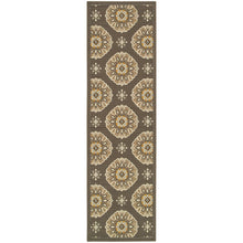 Floral Gray/Grey/Gold Indoor-Outdoor Area Rug