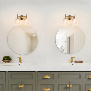 Suvy Modern 3-Light Unique Bathroom Vanity Lights Linear Wall Sconces with Textured Glass