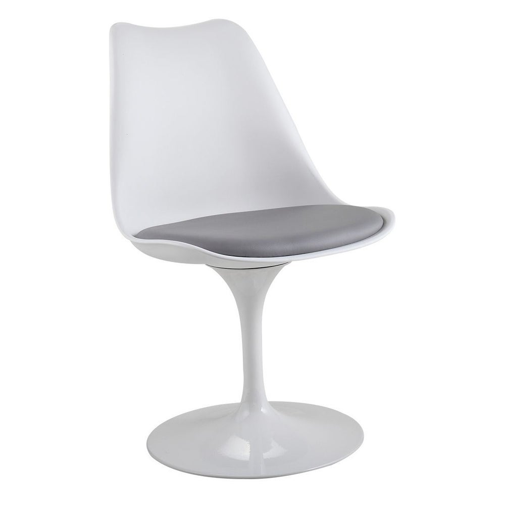 Swivel Side Chair Bar Chair with Cushioned Seat and Curved Backrest
