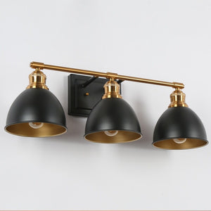 Tetty Modern Industrial Black Gold Bathroom Vanity Light 3-Light Metal Wall Sconces for Powder Room