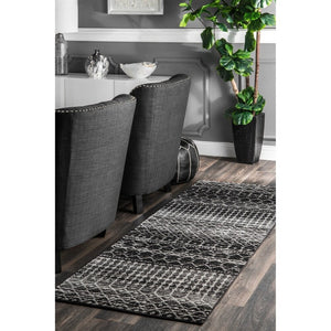 Trellis Black Soft Area Rugs