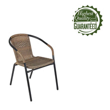 Porthos Home Riley Patio Chairs/Dining Chairs Set of 4, PVC and Metal - Black