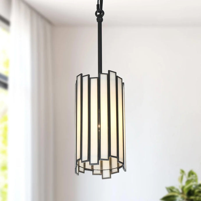 Tifany Modern Glam 1-Light Black Island Pendant Lights for Dining Room - D 4.3