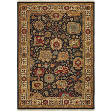 Handmade Wool Traditional Black/ Ivory Soft Area Rug