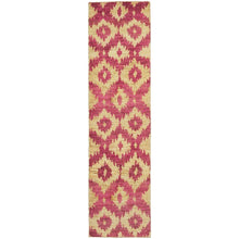 Ansley Ikat Diamond Red/ Gold Soft Area Rug