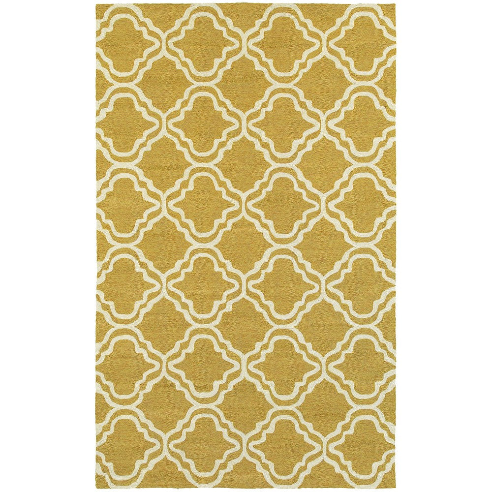 Atrium Scallop Trellis Hand-Hooked Indoor/ Outdoor Area Rug