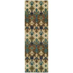Jamison Geometric Tribal Loop-pile Wool Hand-made Soft Area Rug