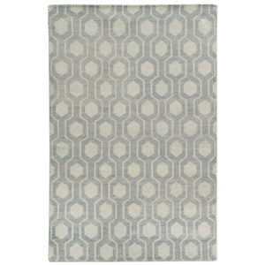 Maddox Geometric Odgee Trellis Hand-made Wool Soft Area Rug