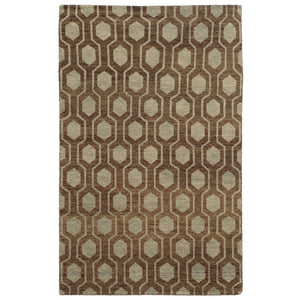 Maddox Geometric Odgee Trellis Hand-made Wool Soft Area Rug