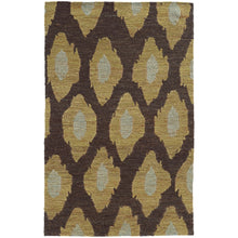 Valencia Abstract Design Brown/Gold Soft Area Rug