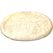 Nansen Faux Sheepskin Oval Shape Shag Soft Area Rug