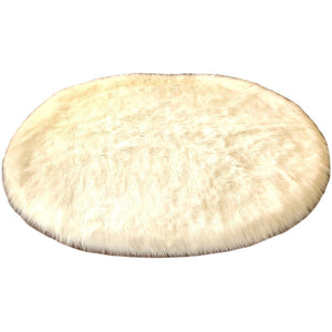 Nansen Faux Sheepskin Oval Shape Shag Soft Area Rug
