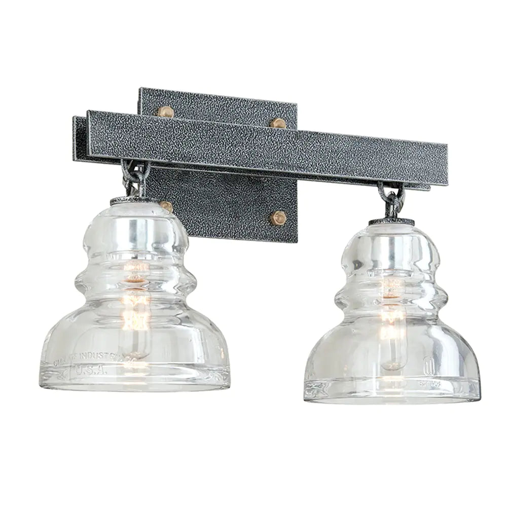 Troy Lighting Menlo Park 2-light Old Silver Bath Sconce