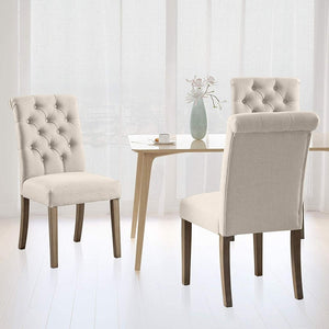 Copper Grove Bruzual Tan Upholstered Armless Wood Dining Chairs (Set of 2)