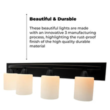 Vanity Bath Light Bar Interior Lighting Fixture (Oil Rubbed Bronze, 4 Lights - Bronze