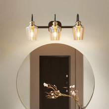 Vanity lamp bathroom lamp mirror lighting matte black brushed gold glass lampshade wall lamp