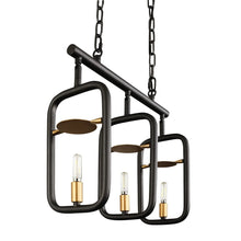 Bar None 3-light Aged Gold and Rustic Bronze Linear Pendant