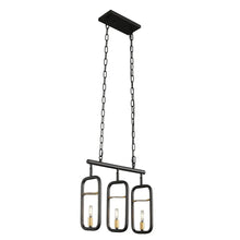 Bar None 3-light Aged Gold and Rustic Bronze Linear Pendant