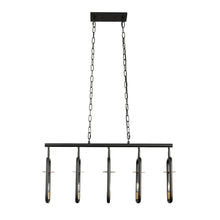 Bar None 5-light Aged Gold and Rustic Bronze Linear Pendant